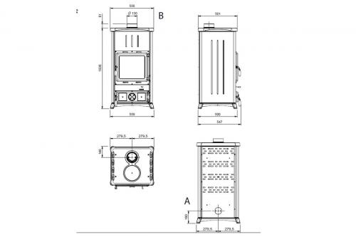 Preview: Kaminofen Fedora Steel von La Nordica